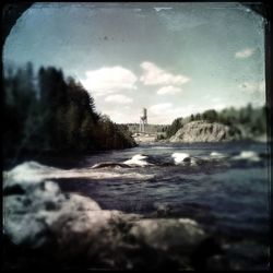 Scenic view of river against sky