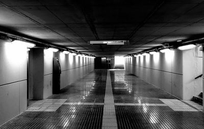 Empty corridor of subway