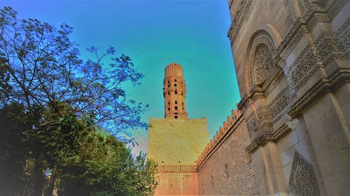 Low angle view of historical building against sky