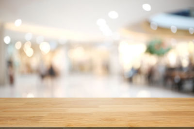 Defocused image of airplane on airport