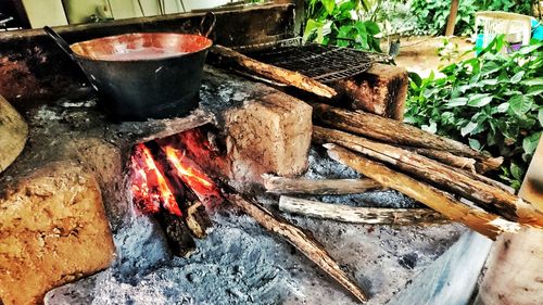 Close-up of firewood