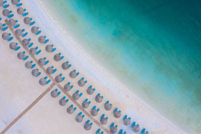 High angle view of swimming pool