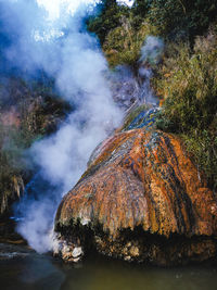 Scenic view of waterfall