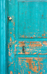 Full frame shot of weathered door