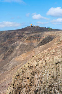 Scenic view of arid landscape against sky