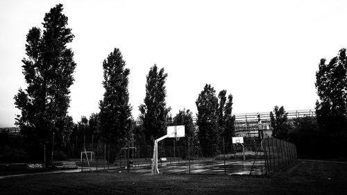 View of basketball hoop against sky