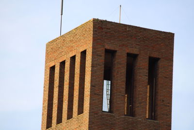 Low angle view of building against clear sky