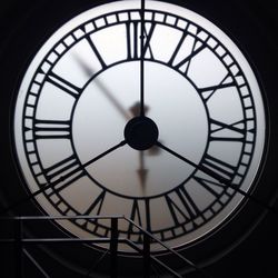 View of clock tower from inside