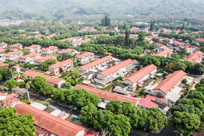 High angle view of townscape