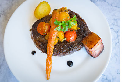 Close-up of food in plate