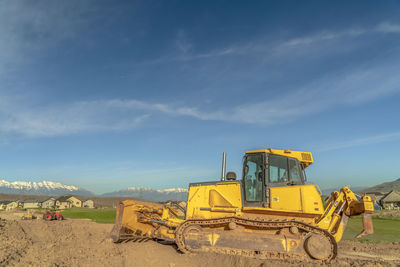 Construction site against sky