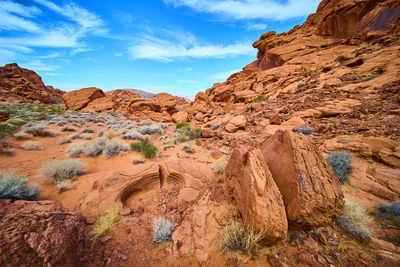 Scenic view of rock formations