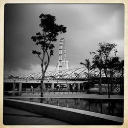 Low angle view of bridge against sky