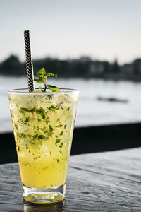 Close-up of drink on table