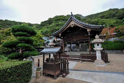 Temple against building