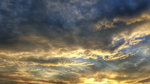 Low angle view of dramatic sky