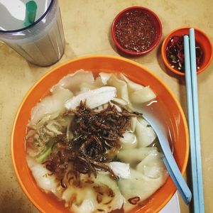 Close-up of food served in plate