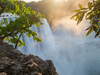 Scenic view of waterfall 