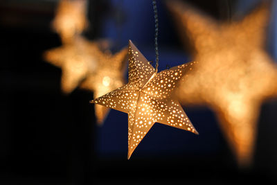 Decorations for the holiday. white paper stars.background for christmas and new year holidays.
