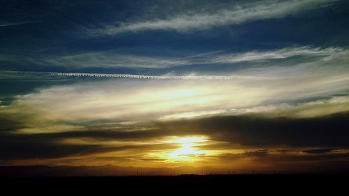 Scenic view of landscape at sunset