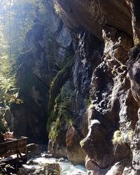 Scenic view of waterfall