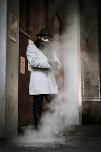 Full length of man standing at home