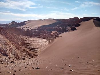 Scenic view of desert against sky