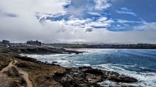 Scenic view of sea against sky