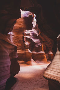 Low angle view of rock formation