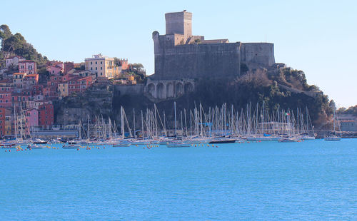 Buildings on beach