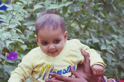 Portrait of cute baby girl