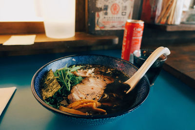 Close-up of food in plate