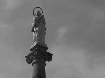 Low angle view of statue