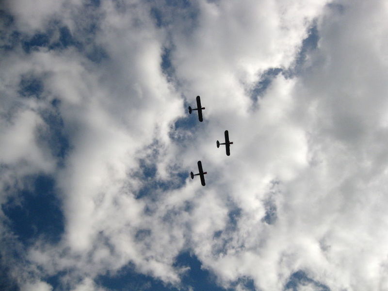 LOW ANGLE VIEW OF AIRPLANE IN SKY