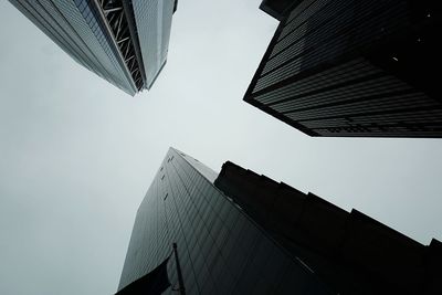 Low angle view of modern buildings against sky