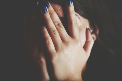 Close-up of human hand