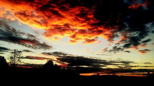 Cloudy sky at sunset