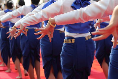 Dancers performing during traditional festival