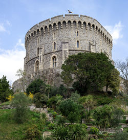 Low angle view of historical building against sky