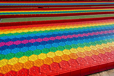 Full frame shot of multi colored pencils