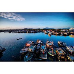 Boats in harbor