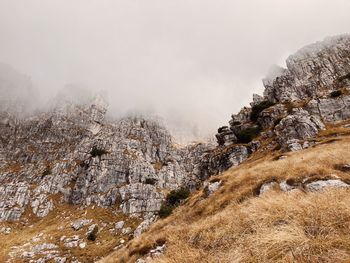 Scenic view of mountain range against sky