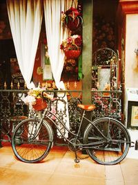 Bicycles parked in front of building