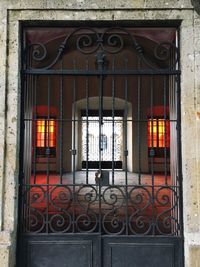 Closed window of building