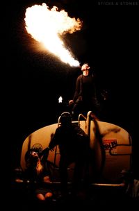 Fire hydrant at night