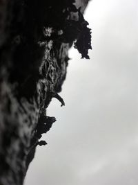 Low angle view of silhouette sculpture against sky