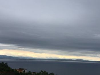 Storm clouds over landscape