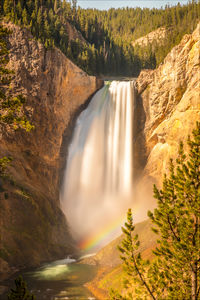 Scenic view of waterfall