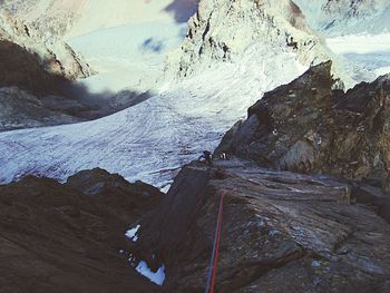 Scenic view of snowcapped mountain