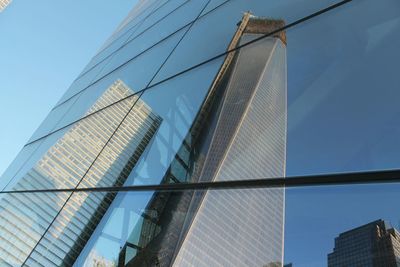Low angle view of modern skyscraper